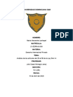 Analisis de Los Artículos Del 60 Al 98 de La Ley 544-14 de Derecho Internacional Pribado