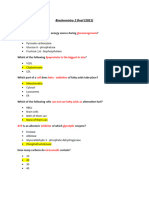 Biochemstry Semester 2 With Answer