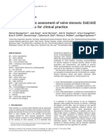 Echocardiographic Assessment of Valve Stenosis: EAE/ASE Recommendations For Clinical Practice