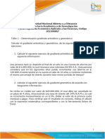 Anexo 2 - Taller 1 - Determinación Gradiente Aritmético y Geométrico