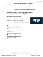 Achieving Successful Farmer Engagement On Greenhouse Gas Emission Mitigation