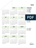 2024 Calendar Green With Holidays Landscape