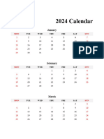 2024 q1 Quarterly Calendar