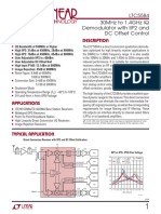 Features Description: Ltc5584 30Mhz To 1.4Ghz Iq Demodulator With Iip2 and DC Offset Control