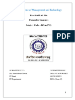 Fairfield Institute of Management and Technology: Practical Lab File Computer Graphics Subject Code - BCA