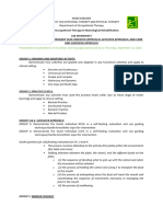 Presentation and Feedback On The Motor Learning Approaches Will Be On Thursday, September 21, 2023