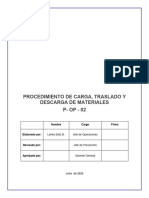 Procedimiento Carga, Traslado y Descarga