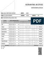 Boletim Anos Finais - Ano Letivo 2022: Escola: ALUNO (A) : Série: Município: Nascimento: Matrícula