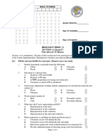 Final HSSC-I Biology Model Paper