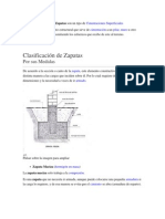 Las Cimentaciones Por Zapatas Son Un Tipo de Cimentaciones Superficiales