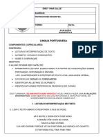 Avaliação Diagnóstica - Português e Matemática