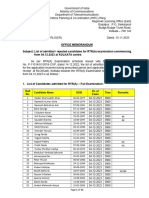 Final OM RTR Exam 2023 Kolkata Centre