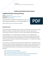 Introducing Solid Foods and Vitamin and Mineral Supplementation During Infancy - UpToDate