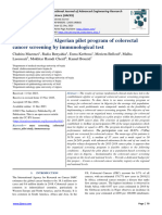 Evaluation of The Algerian Pilot Program of Colorectal Cancer Screening by Immunological Test