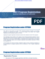 2023 TVET Program Registration in The New Normal