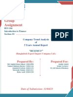 BUS 104, Introduction To Finance Group Assignment