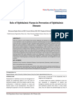 Role of Ophthalmic Nurses in Prevention of Ophthalmic Diseases