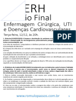 Revisão Final EBSERH - Enfermagem Cirúrgica, UTI e Doenças Cardiovasculares