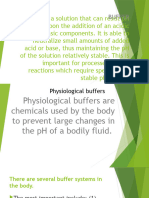 Buffers Biochemistry