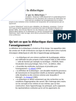 Définition de La Didactique