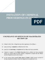 CPC - Initiation of Criminal Proceeding