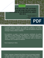 REFERÊNCIAS TÉCNICAS PARA ATUAÇÃO DE PSICÓLoOGAS (OS-1