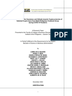 Group1 An Analysis of The Awareness and Attitude Towards Cryptocurrencies of Selected Crypto Users From Web3 Philippines Facebook Group During COVID-19 Pandemic