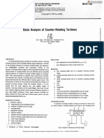 Basic Analysis of Counter Rotating Turbine