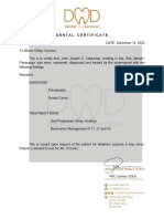 Dental Certificate