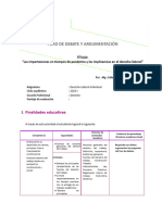 Foro de Debate y Argumentación