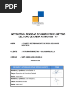 Instructivo: Densidad de Campo Por El Método Del Cono de Arena Astm D1556 - 07