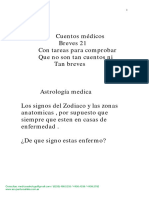 Astrología Medica. Los Signos Del Zodiaco y Las Zonas Anatomicas, Por Supuesto Que Siempre Que Esten en Casas de Enfermedad.