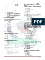 Anaesthesia MCQ 2021