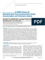 Dual-Band Two-Port MIMO Antenna For Biomedical Deep Tissue Communication Design Characterization and Performance Analysis