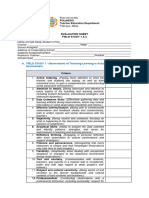 Evaluation Sheet For FSS