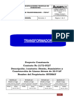 CAM-136-010-EL-ET-14-15kVA TABLA DE DATOS TECNICOS DE TRANSFORMADOR DE DISTRIBUCIÓN-15kVA