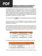 Acta de Otorgamiento de La Buena Pro Del Procedimiento de Selección Comparacion de Precios