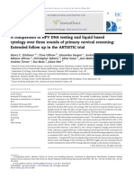 A Comparison of HPV DNA Testing and Liquid Based Cytology Over Three Rounds of Primary Cervical Screening Extended Follow Up in The ARTISTIC Trial