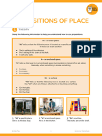 (SV) Prepositions of Place