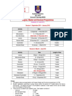 Academic Sessions 2011-2012