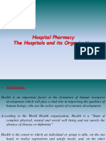 Hospital Pharmacy The Hospitals and Its Organization