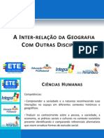 A Inter-Relação Da Geografia Com Outras Disciplinas - Profº Valter