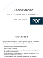 La Competencia Imperfecta. Ejercicios Basicos