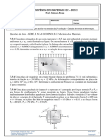 Lista de Exercícios - 2 Avaliação