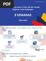 Orientaciones Inicio Año Escolar 9 Semanas