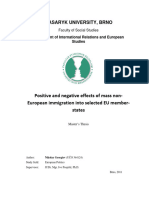 Positive and Negative Effects of Mass Non-European Immigration Into Selected EU Member-States