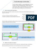 Circuit Électrique en Dérivation - Cours - 5ème - Physique - Chimie - Collège