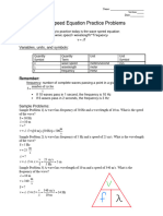 Wave Speed Worksheet