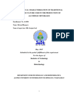 Oenological Characterization of Traditional Starter Culture Used in The Production of Alcoholic Beverages