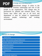 Organizational Change and Development